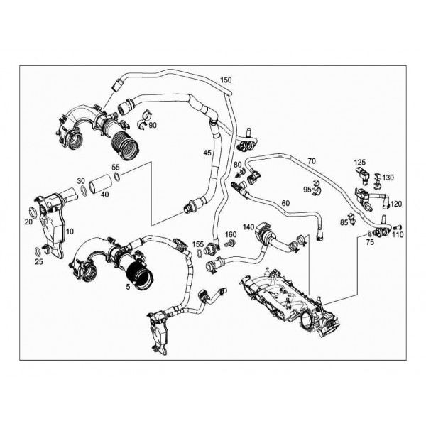 Mangueira Coletor Admissao Mercedes Gla200 Cla A A2700181000
