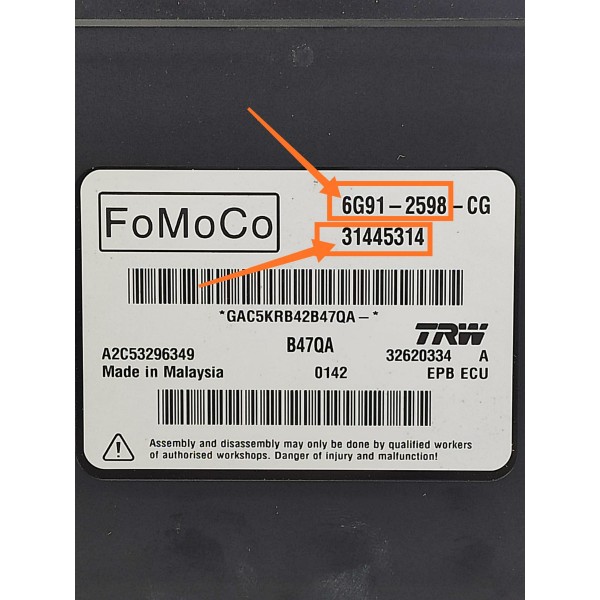 Modulo Freio Volvo V60 S60 Xc60 2011/2018 31445314 /39830