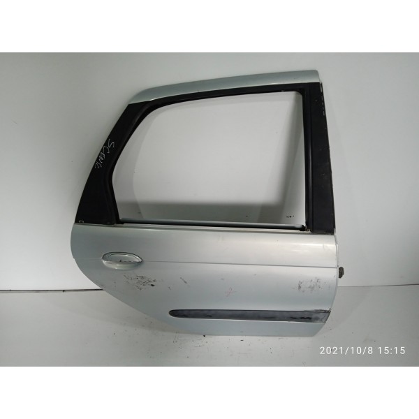 Porta Renault Scenic Traseira Direita 1999/2010 Traseira Direita Prateado