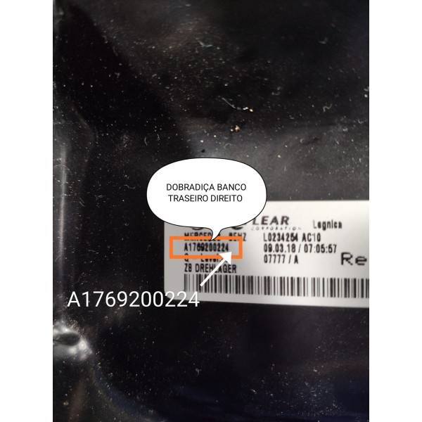 Dobradica Banco Mercedes Gla200 250 Traseir Dir A2466200023