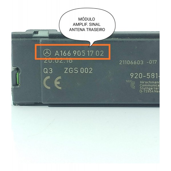 Modulo Antena Mercedes Gla200 A200 15/20 A1669051702