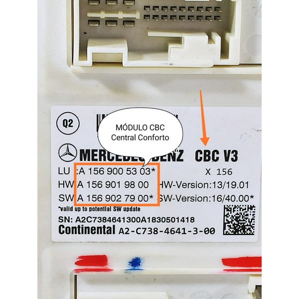 Modulo Cbc Mercedes Gla200 250 A200  2015/2020 A1569005303