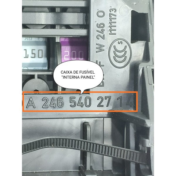 Caixa Fusiveis Int Mercedes Gla200 A200 15/20 A2465402714