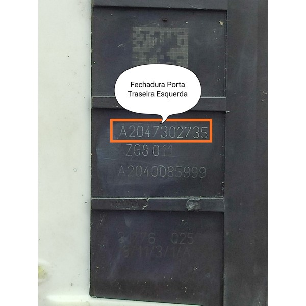 Fechadura Porta Mercedes Gla200 Traseira Direita A2047302735