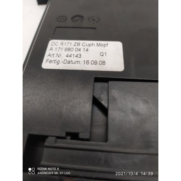 Porta Copos Mercedes Slk 200 350 55amg 2005/2011 A1716800414 Preto