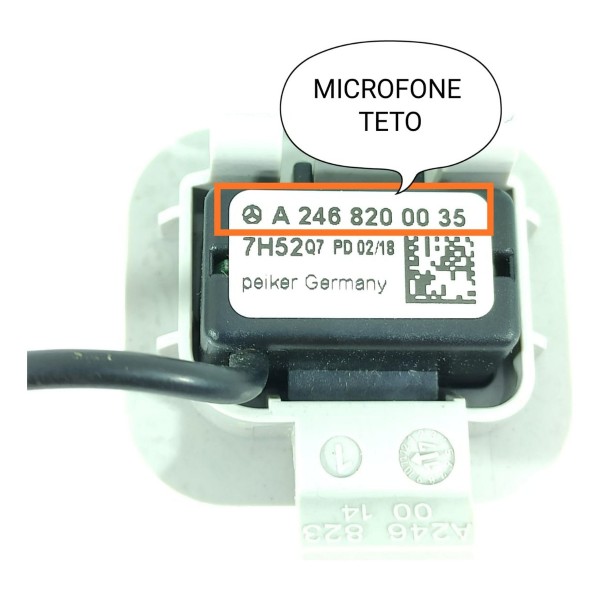 Microfone Teto Mercedes Gla Cla A 200 2019 A2468200035