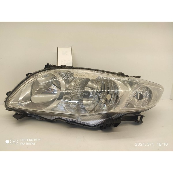 Farol Toyota Corolla Esquerdo 2011 2012 Detalhes Esquerdo