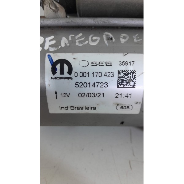 Motor Arranque Partida Toro Renegade 1.8 2016/2021 52014723