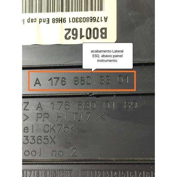 Acabamento Painel Mercedes Gla 200 250 Esquerdo A1766800189