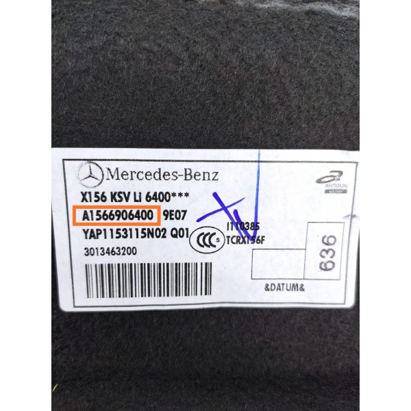 Forro Porta Mala Mercedes Gla 200 Direit 14 2019 A1566905300