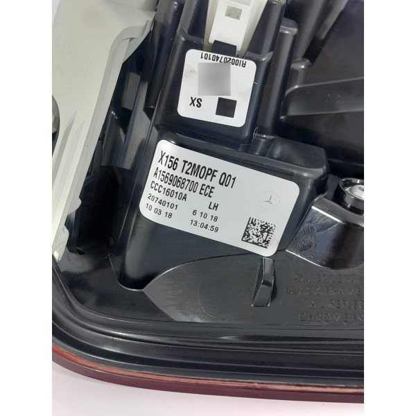 Lanterna Mercedes Gla 200 Esquer Tampa 2018 2020 A1569068700 Esquerdo/motorista Vermelho