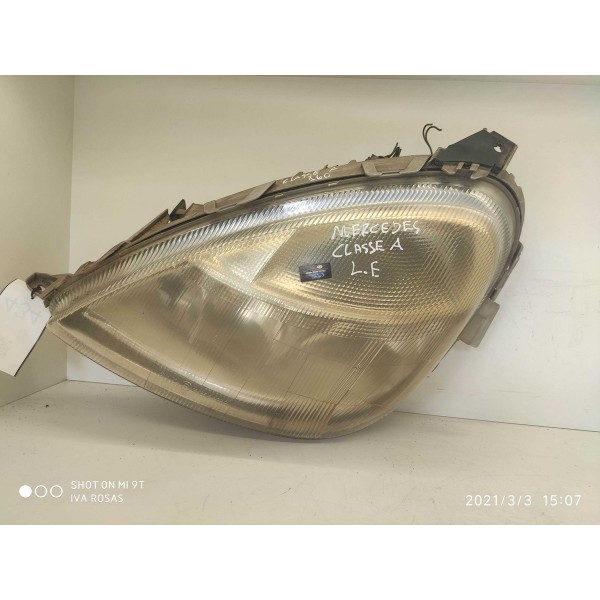 Farol Mercedes Classe A Esquerdo 2000 2001 Orig Detalhe Esquerdo/motorista