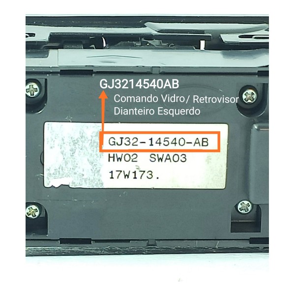 Comando Vidro Retrovisor Evoque Esquer 2011/2019 Gj3214540ab