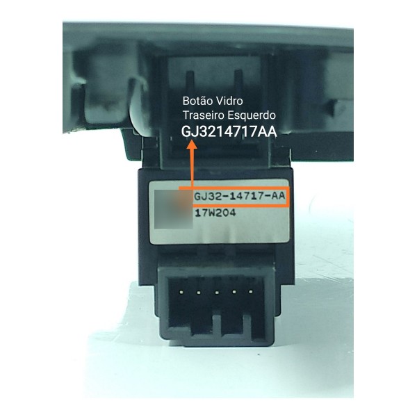 Comando Vidro Evoque Tras Esq 2011/2018 Det Gj3214717aa