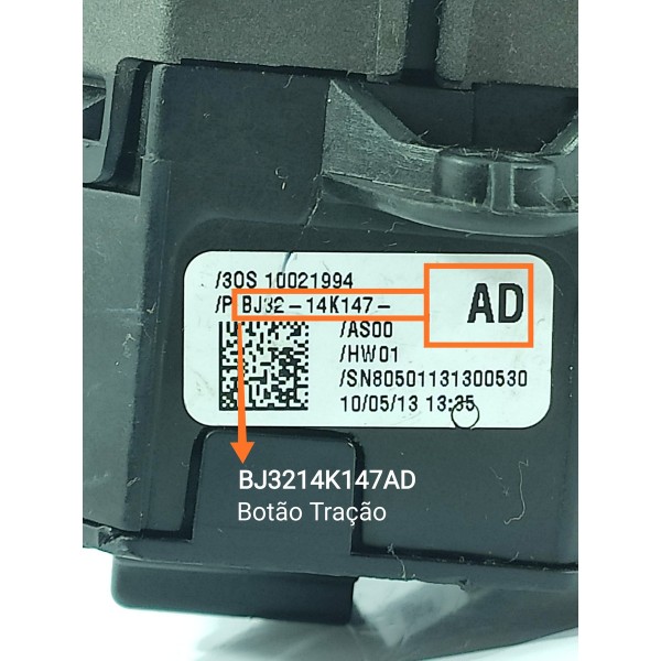Botão Controle Tração Evoque 2011/2018 Bj3214k147ad