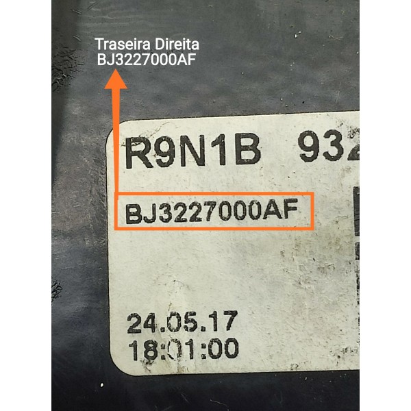 Maquina Vidro Evoque Traseira Dir 2011/2019 Bj3227000af