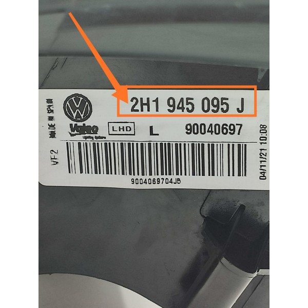 Lanterna Esquerda Amarok 2017 2018 2019/2023 2h1945095j Esquerdo/motorista Verde-escuro