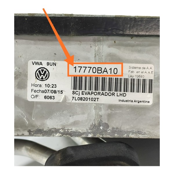 Evaporador Ar Condicionado Amarok 2011 2012/2023 17770ba10