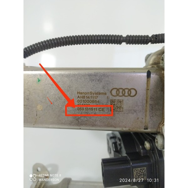 Valvula Egr Amarok V6 Resfriador 2017/2023 059131511ce