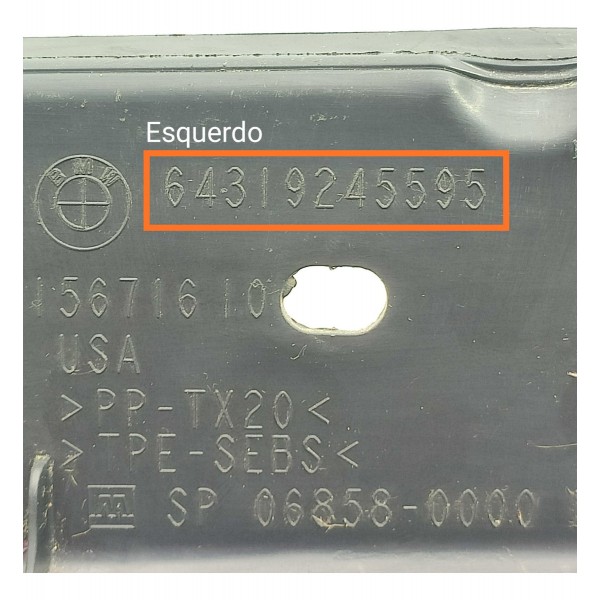 Acabamento Paralama Bmw X5 Esquerdo 2014/2018 64319245595