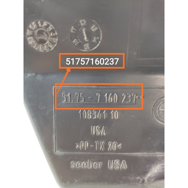 Defletor Superior Bmw X5 Esquerdo 2010/2018 51757160237