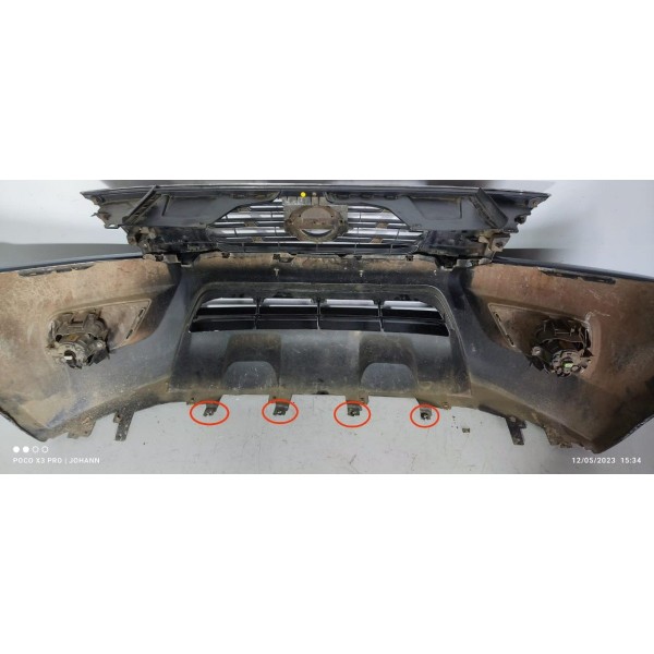 Parachoque Dianteiro Frontier 2017/2022 Completo Origin Det Preto