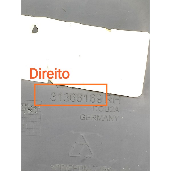 Forro Porta Vovo V60 S60 Dianteiro Dir 2014/2019 31366169 Preto