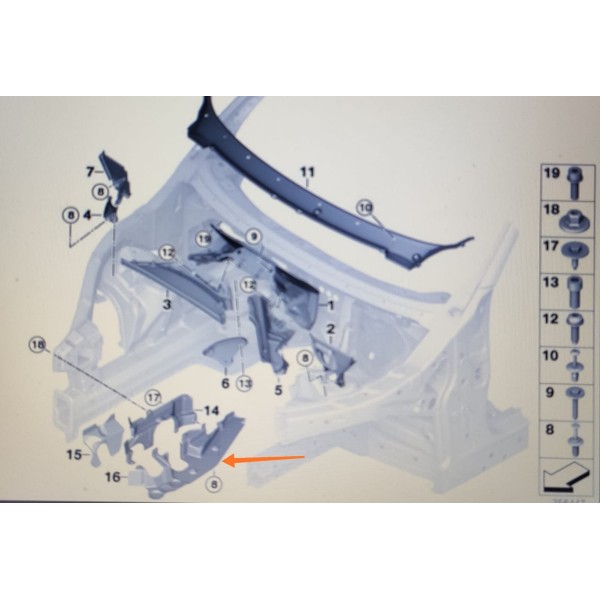 Acabamento Caixa Direção Bmw X5 Esq 2014/2018 51757325399