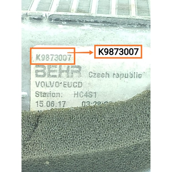 Radiador Ar Quente Discovery Sport Evoque 2012/2018 K9873007