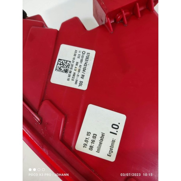 Lanterna Porsche Panamera Esquerd 2014 2015 2016 97063143104 Esquerdo/motorista