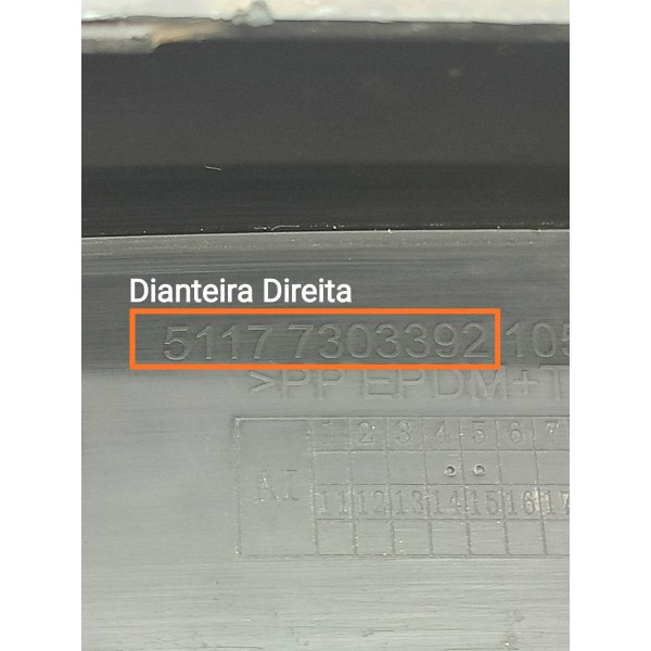 Moldura Paralama Bmw X5 Direita 2013/2018 51177303392