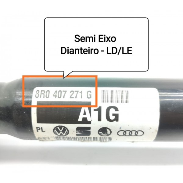 Semi Eixo Audi Q5 Dianteiro Esq/dir 2013/2017 8r0407271g