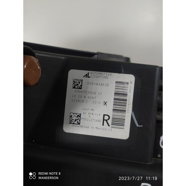 Farol Compass Direito 2018 2019 2020 2021 Led Xenon Det Direito/passageiro