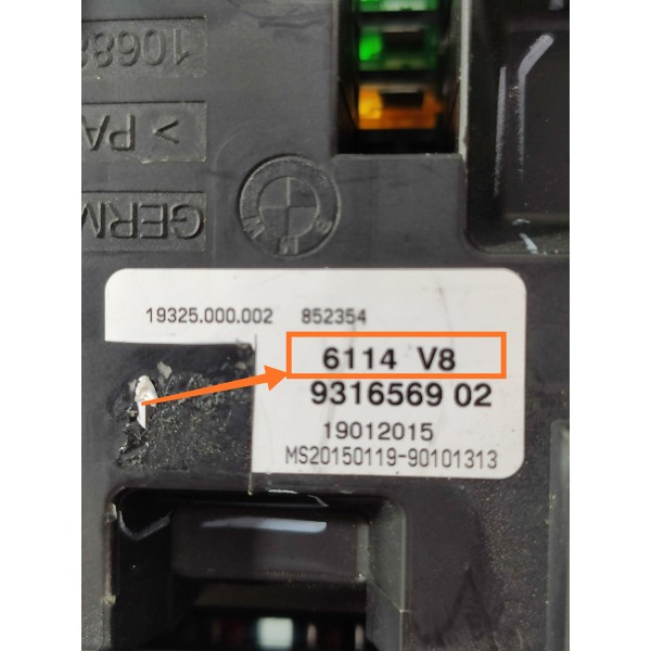 Caixa Fusivel Bmw X5 Diese Traseira 2011/2018 6114v8 9316569