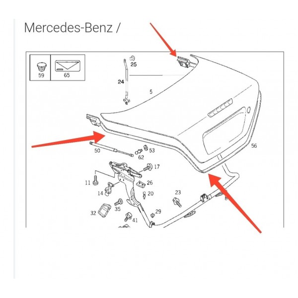 Guarnição Porta Malas Slk 200 350 Amg 2005 2011