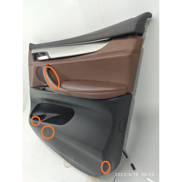 Forro Porta Bmw X5 Dianteiro Direito 2014/2018 Det Marrom-claro