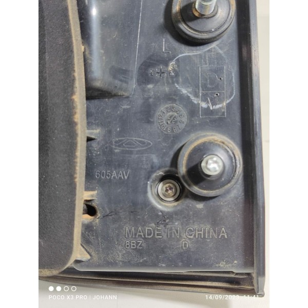 Lanterna Tiggo 8 Esquerda 2019/2022 Led Tampa Tras 605000203 Esquerdo/motorista Vermelho