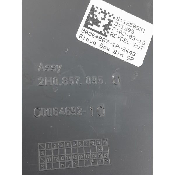 Porta Luvas Amarok 2017/2023 2h0857095