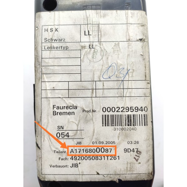 Porta Luvas Mercedes Slk200 350 2005/2011 A1716800087