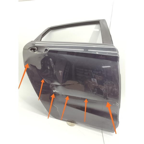 Porta Traseira Direita Ford New Fiesta Sedan 2012/2019 Det Traseira Direita Preto