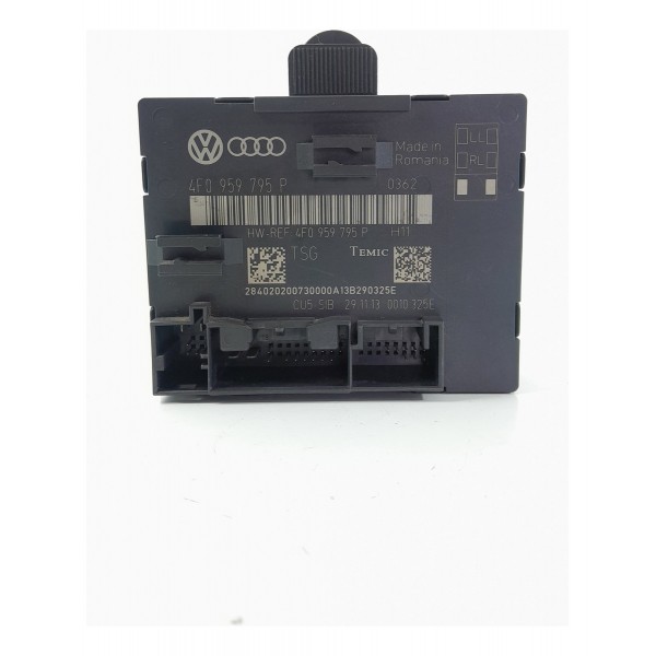 Modulo Porta Audi Q7 Traseira Direita 2010/2015 4f0959795p Traseira Direito Preto