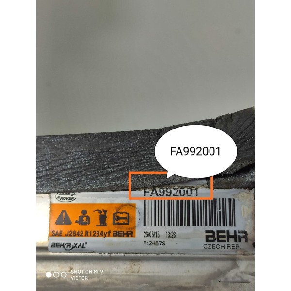 Evaporador Discovery Sport Evoque 2011 2012 2019 Fa992001