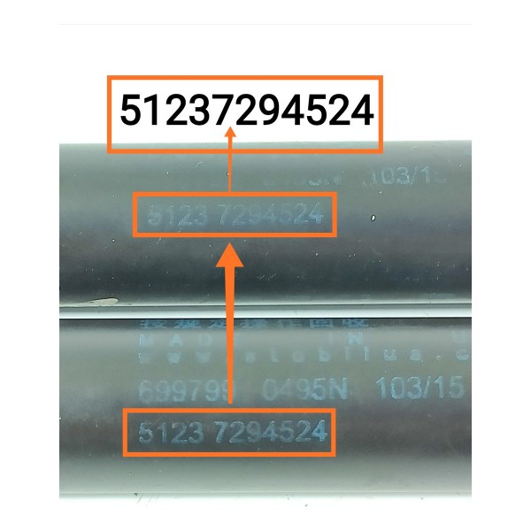 Par Amortecedor Capo Bmw X5 X6 2014/2018 51237294524