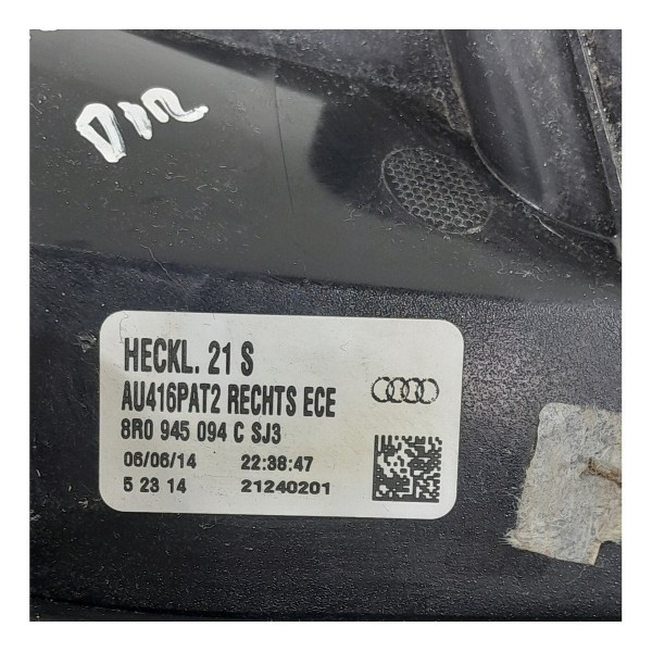 Lanterna Direita Audi Q5 Led 2014 2015 2016 8r0945094 File Direito/passageiro Vermelho