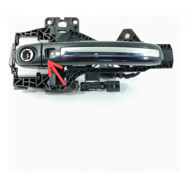 Macaneta Externa Audi Q7 Dianteira Esquerda 2010/2015 Det Preto Dianteira