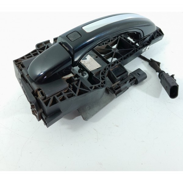 Macaneta Externa Audi Q7 Traseira Esquerda 2010/2015 Det Preto Traseira