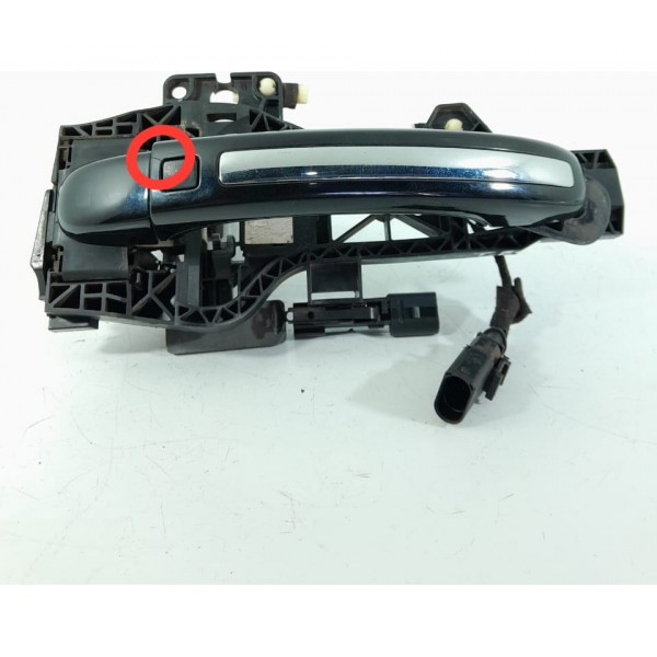 Macaneta Externa Audi Q7 Traseira Esquerda 2010/2015 Det Preto Traseira