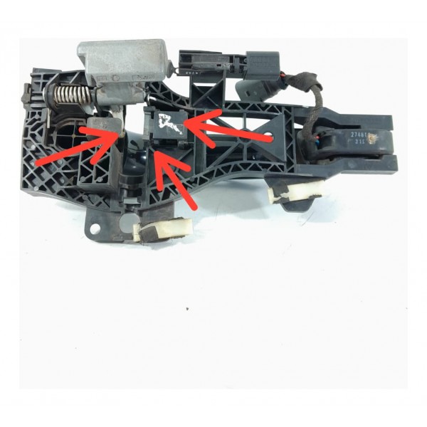 Macaneta Externa Audi Q7 Traseira Esquerda 2010/2015 Det Preto Traseira