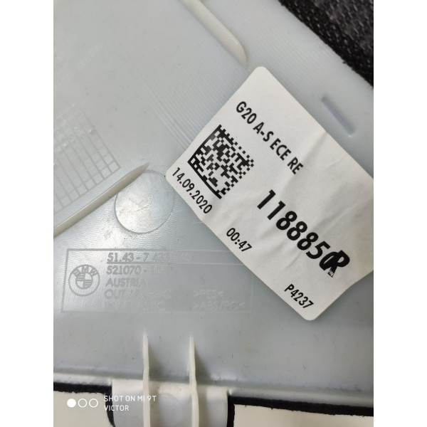 Acabamento Coluna A Bmw 320 330 Direita 2010/25 Det 7433240 Preto