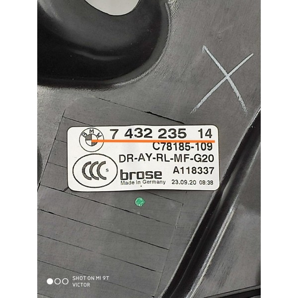 Maquina Vidro Bmw 320 330 G20 Traseira Esquerda Comp 7432235